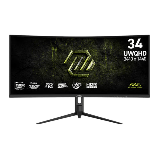 MSI MAG 342CQRF E20 34" UWQHD 200Hz VA Curved Gaming Monitor | dynacor.co.za