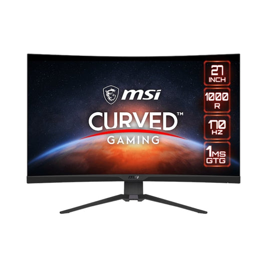 MSI MAG275CQRF QD 27" Gaming Monitor 2560 x 1440 (QHD) Rapid VA with Quantum Dot 1 ms 170Hz FreeSync Premium HDR Ready 1000R HDMI DisplayPort Tilt and Height Adjustable | dynacor.co.za