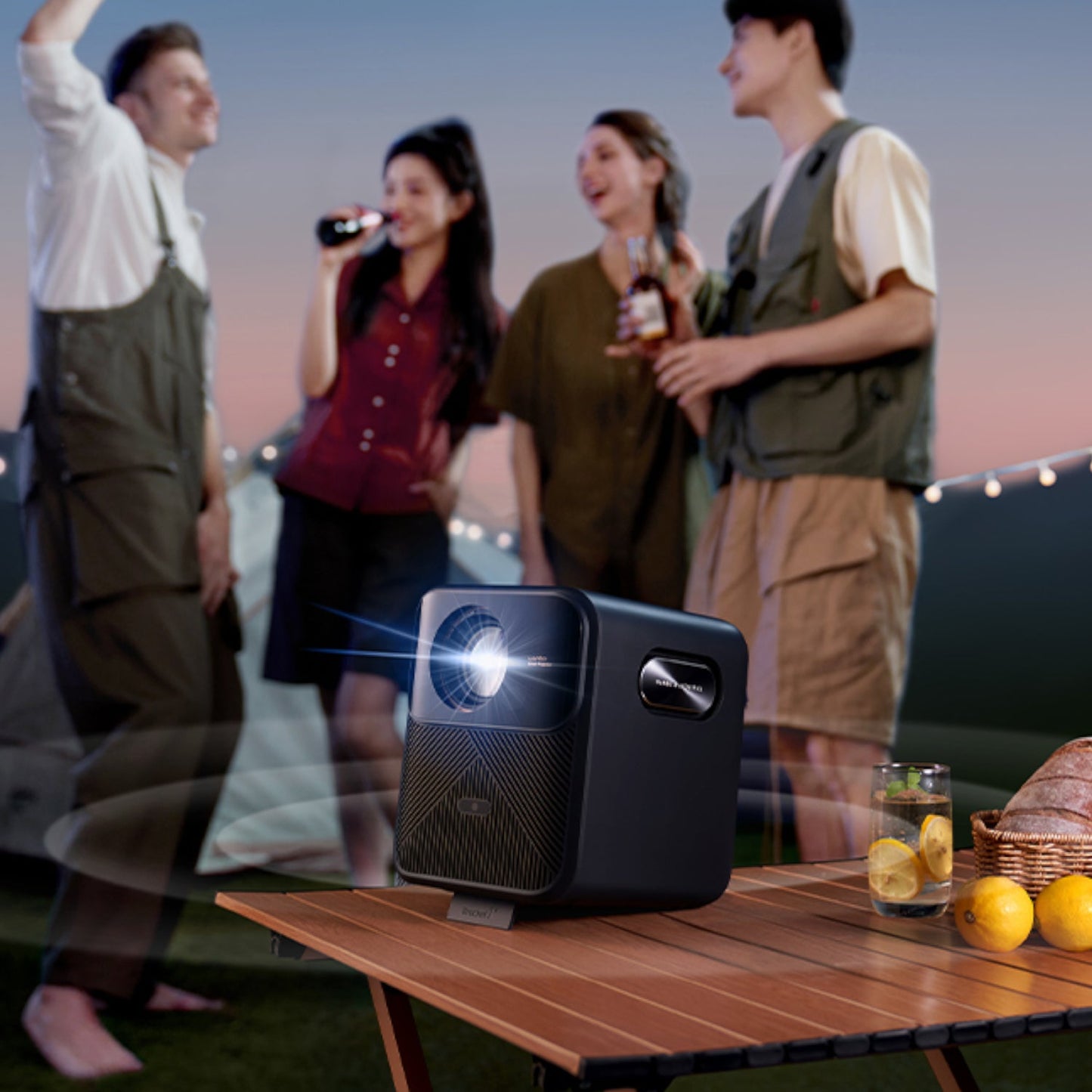 WANBO MOZART 1 PRO 1080P 900ANSI Android 11 Smart Home Theatre Projector - Dark Blue | dynacor.co.za