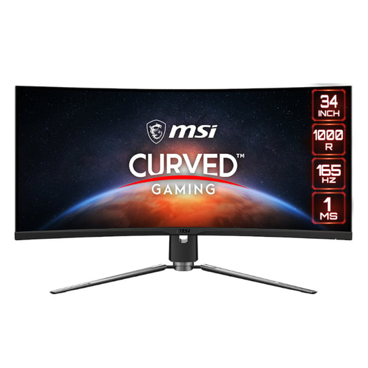 MSI MPG ARTYMIS 343CQR 34" Gaming Monitor 3440x1440 (UWQHD)VA 165Hz FreeSync Premium HDR 400 HDMI Displayport USB C Tilt Swivel Height Adjustable | dynacor.co.za