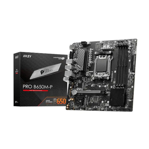 MSI PRO B650M-P AMD AM5 mATX Gaming Motherboard | dynacor.co.za