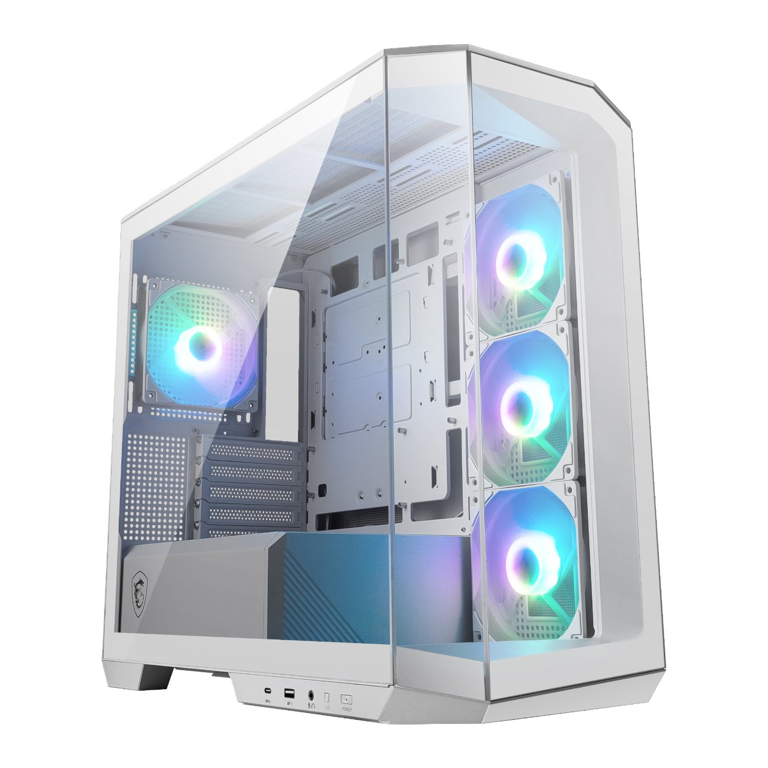MSI MAG PANO M100R PZ M-ATX ARGB Gaming Chassis - White | dynacor.co.za