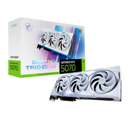MSI GeForce RTX 5070 GAMING TRIO OC 12GB Graphics Card – White | dynacor.co.za