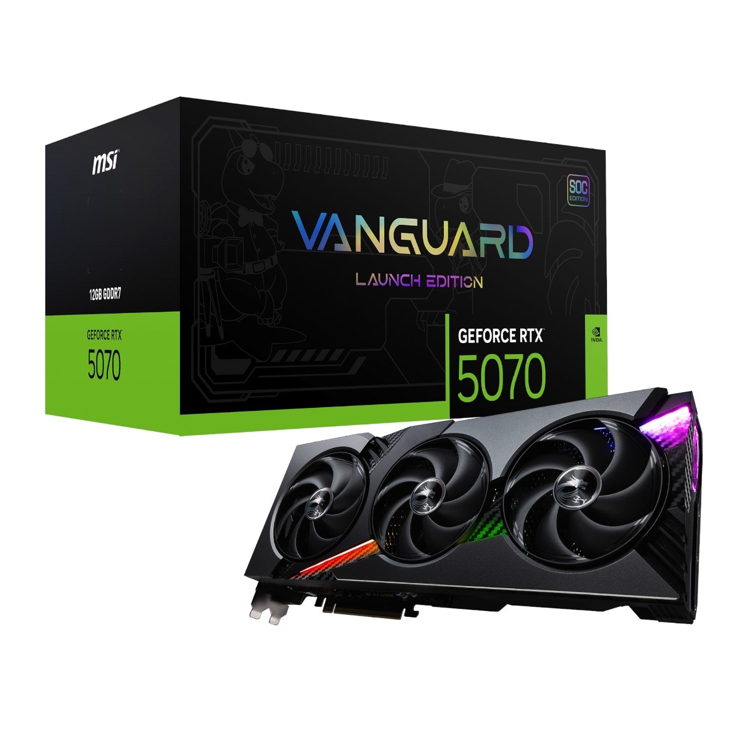 MSI GeForce RTX 5070 VANGUARD SOC Launch Edition 12GB Graphics Card | dynacor.co.za
