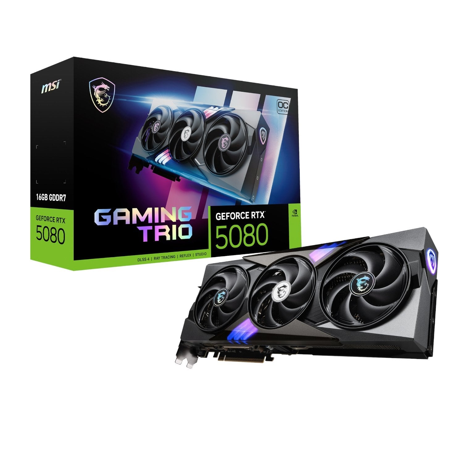 MSI GeForce RTX 5080 GAMING TRIO OC 16G Graphics Card | dynacor.co.za