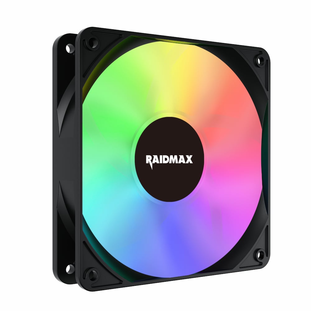 Raidmax NVX120FBDC4 120mm 3pin ARGB 4in1 Fan - Black | dynacor.co.za