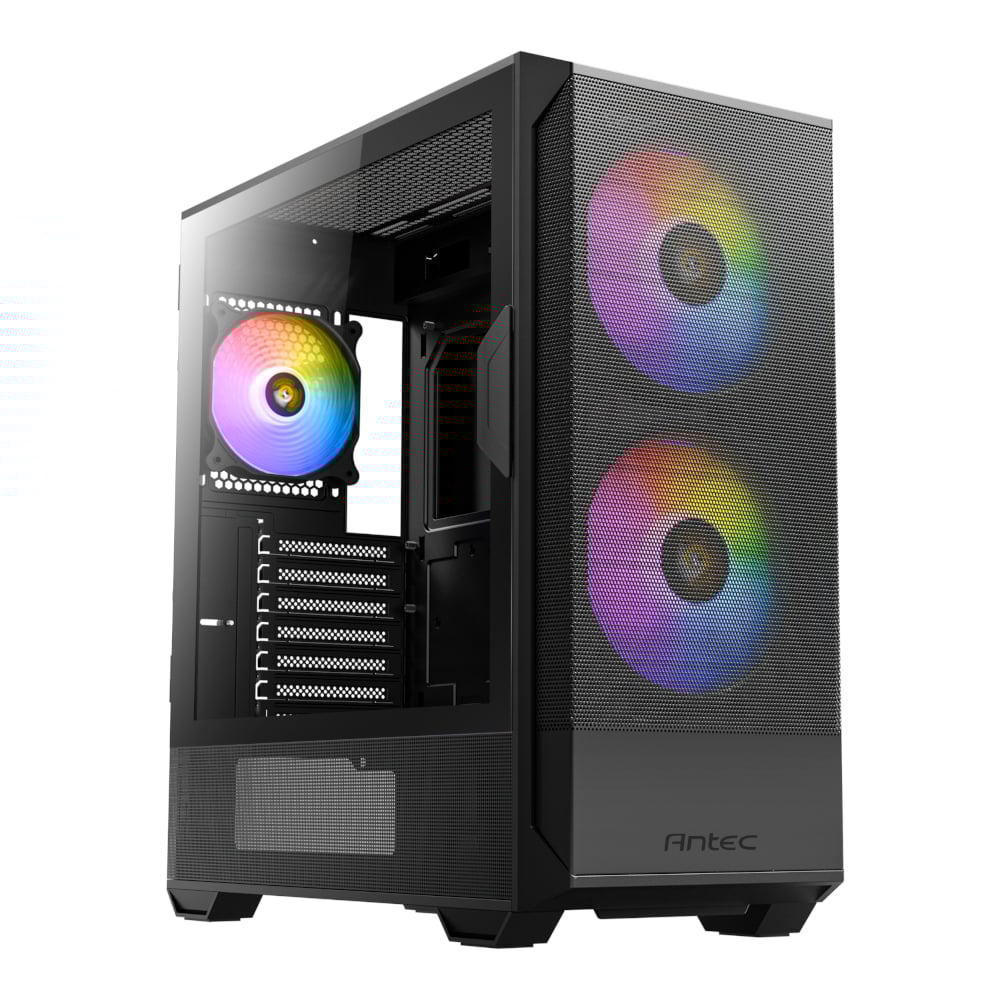 Antec NX416L ATX | Micro-ATX | ITX ARGB Mid-Tower Gaming Chassis - Black | dynacor.co.za
