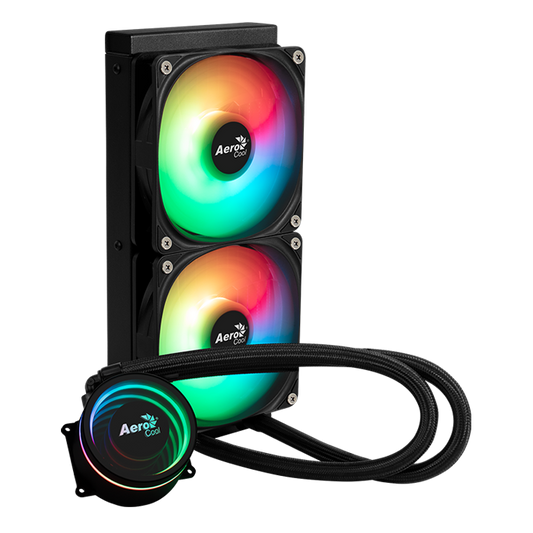 Aerocool Oasis L240 Black - 240mm ARGB Liquid Cooler - Intel LGA1851/LGA1700; AMD AM4/AM5 | dynacor.co.za