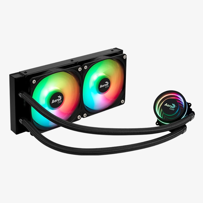 Aerocool Oasis L240 Black - 240mm ARGB Liquid Cooler - Intel LGA1851/LGA1700; AMD AM4/AM5 | dynacor.co.za