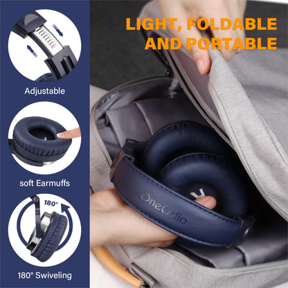 Oneodio Pro 10 Professional Wired Over Ear DJ and Studio Monitoring Headphones - Dark Blue | dynacor.co.za