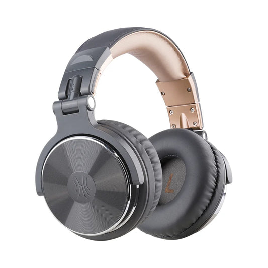 Oneodio Pro 10 Professional Wired Over Ear DJ and Studio Monitoring Headphones - Grey/Gold | dynacor.co.za