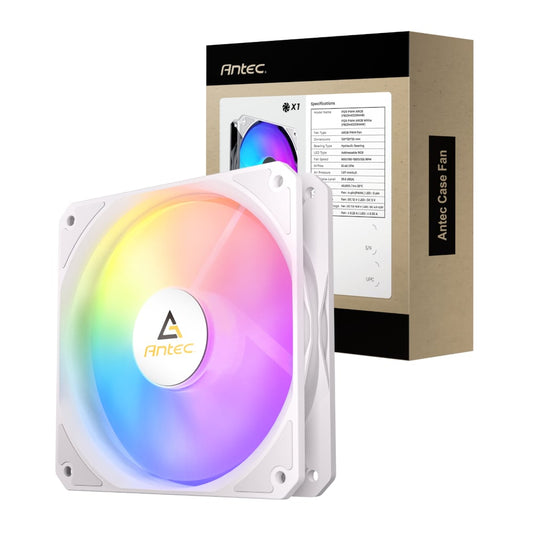 Antec P12 PWM 120mm ARGB Reverse Case Fan - White | dynacor.co.za