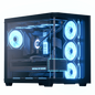 Aerocool P500C Black Mid tower case - Includes 120mm ARGB Fan x 4 and 4-port ARGB control hub - ATX - 3x 2.5'' or 2x3.5'' - 360m | dynacor.co.za