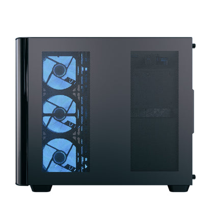 Aerocool P500C Black Mid tower case - Includes 120mm ARGB Fan x 4 and 4-port ARGB control hub - ATX - 3x 2.5'' or 2x3.5'' - 360m | dynacor.co.za