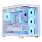 Aerocool P500C White Mid tower case - Includes 120mm ARGB Fan x 4 and 4-port ARGB control hub - ATX - 3x 2.5'' or 2x3.5'' - 360m | dynacor.co.za