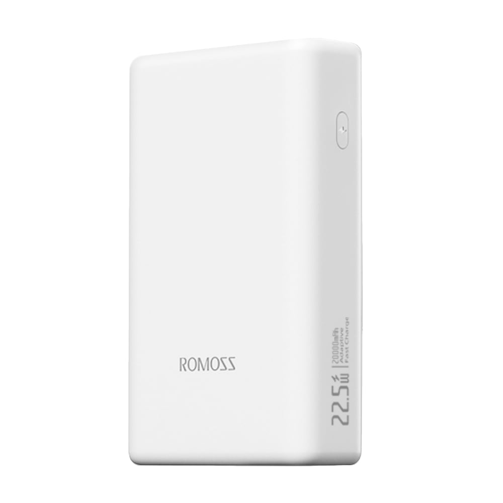 Romoss PAC20 20000mAh 22.5W Fast Charge Power Bank – White | dynacor.co.za