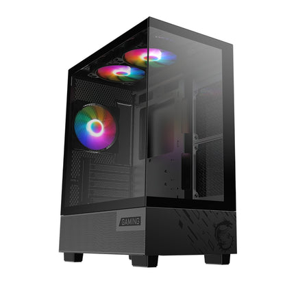 MSI PAG PANO M110A Micro-ATX Gaming Chassis – Black | dynacor.co.za
