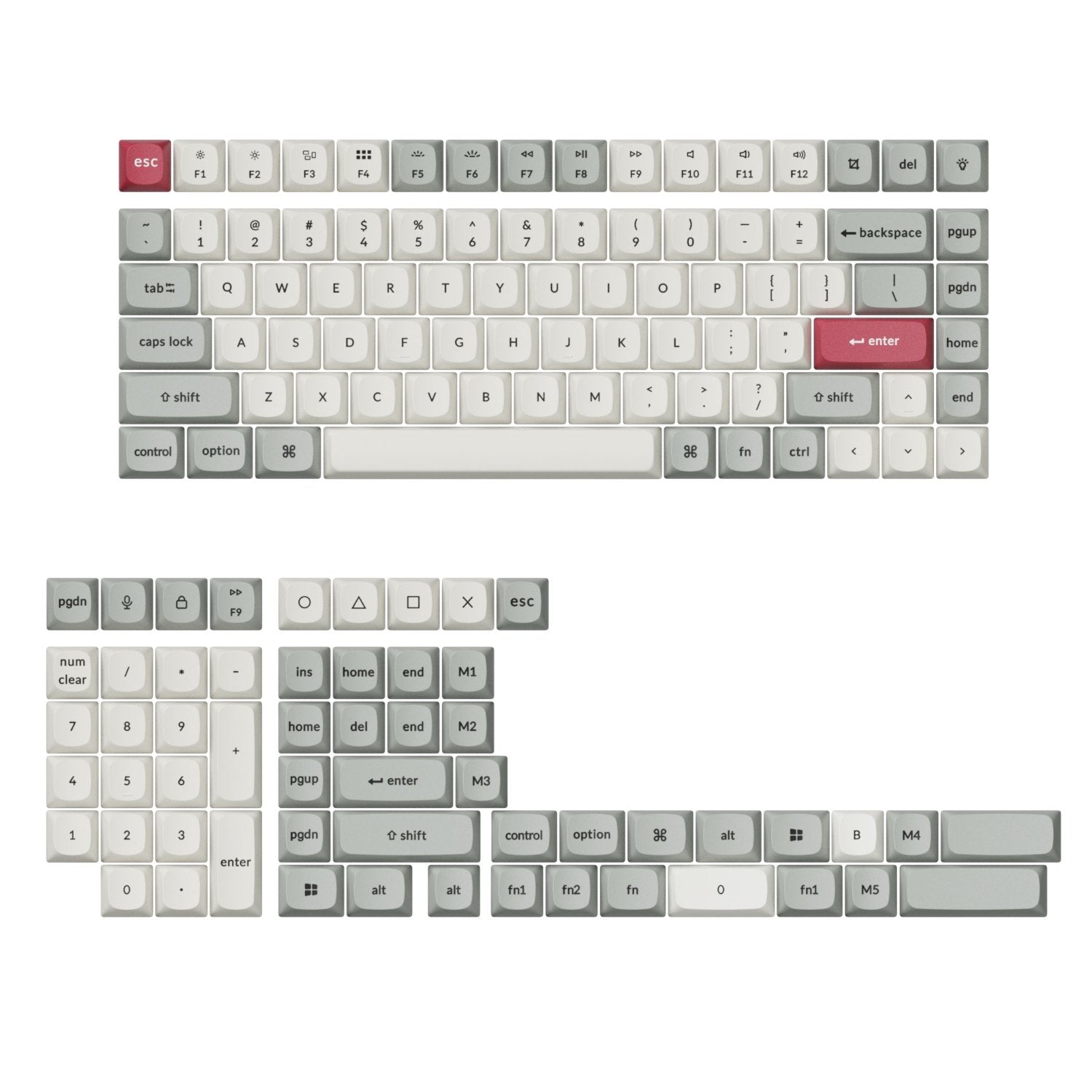 Keychron Double-Shot PBT OSA Keycap Set - Retro | dynacor.co.za