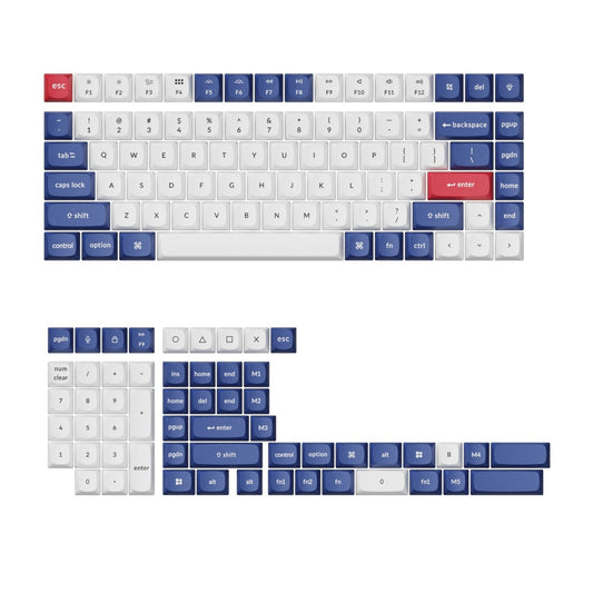 Keychron Double-Shot PBT OSA Keycap Set - Blue and White | dynacor.co.za