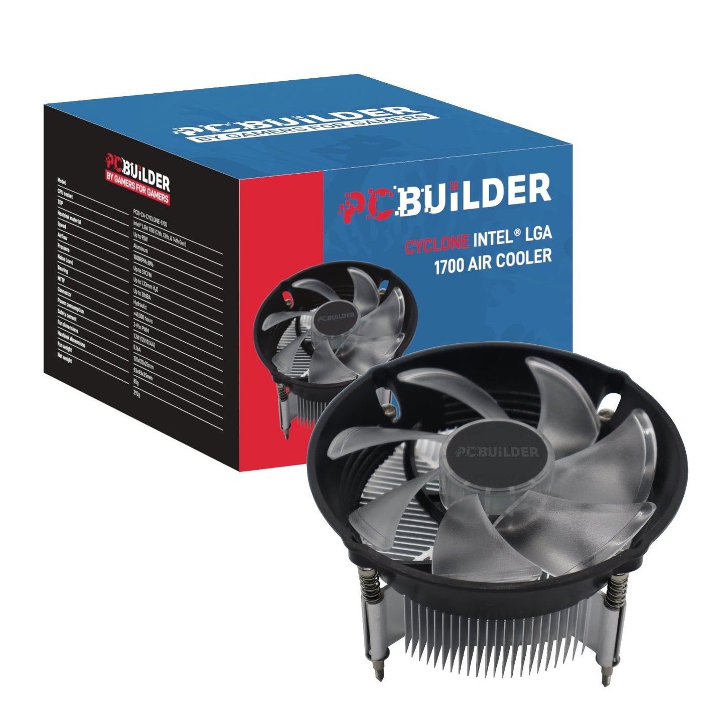 PCBuilder CYCLONE Intel® LGA 1700 Air Cooler | dynacor.co.za