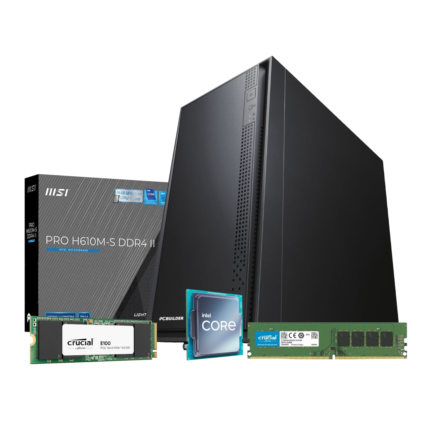 PCBuilder Intel i3-14100 HOME Master Windows 11 Desktop PC | dynacor.co.za