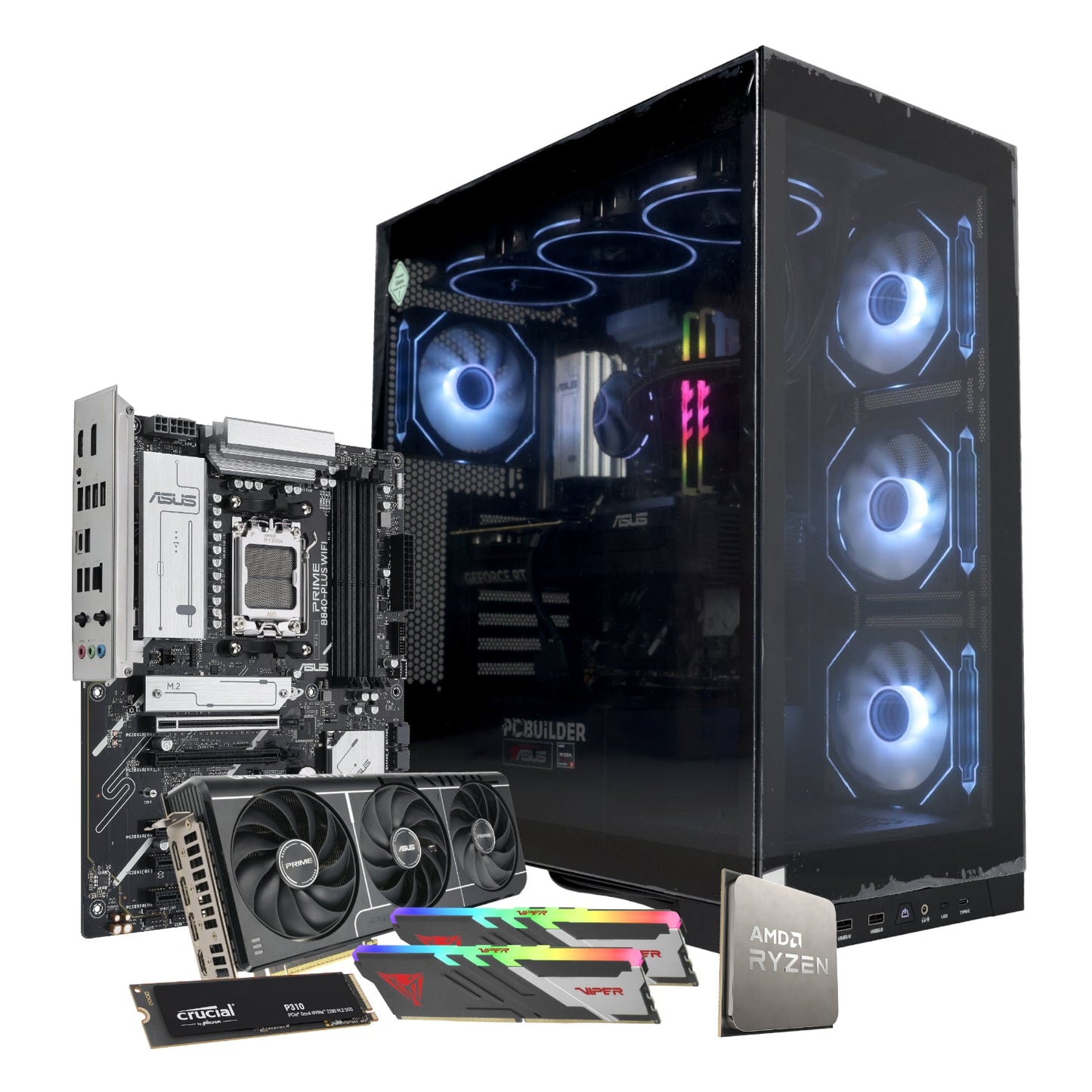 PCBuilder Ryzen 5 7600 MAVERICK Windows 11 Gaming PC | dynacor.co.za
