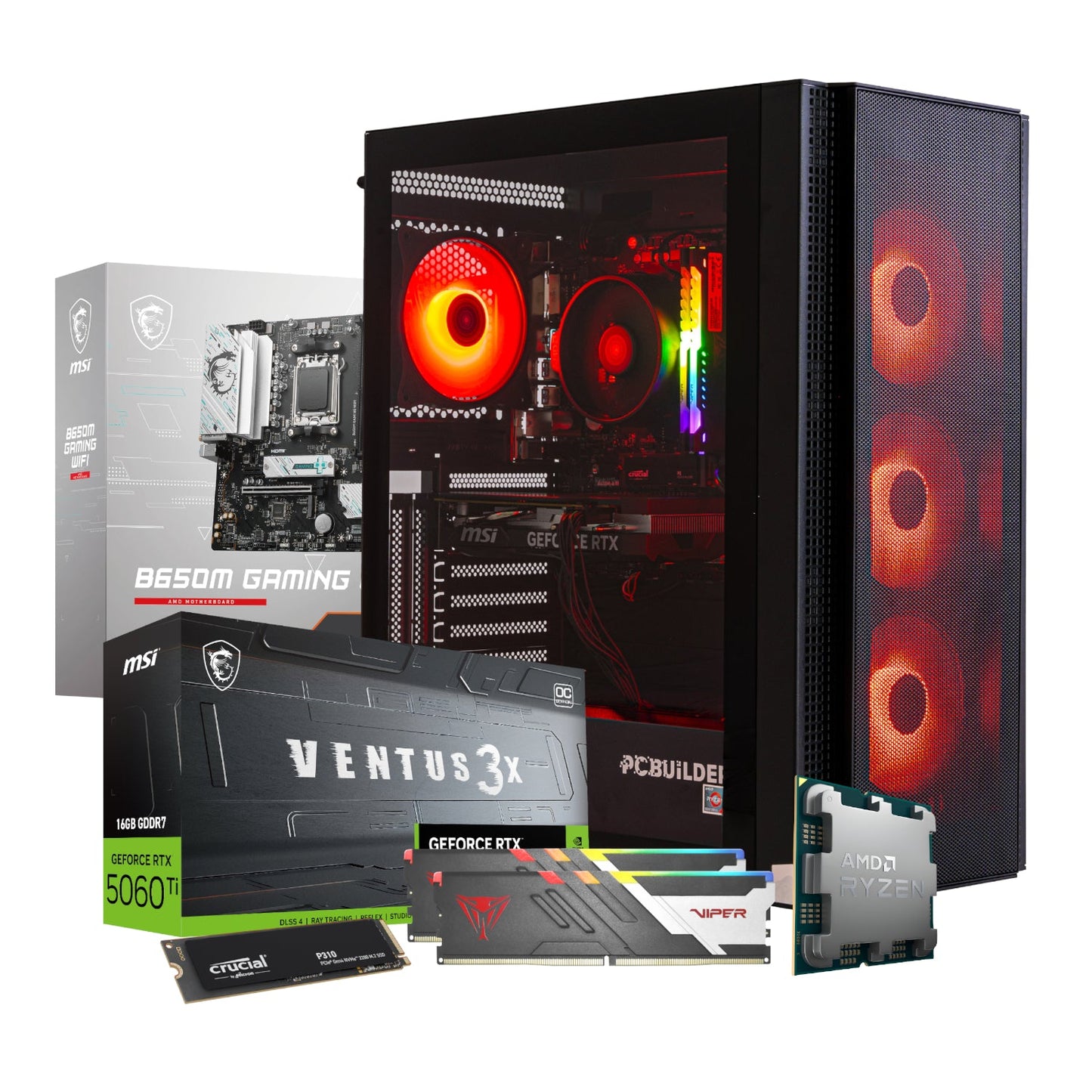 PCBuilder Ryzen 5 9600X NEXUS Windows 11 Gaming PC | dynacor.co.za