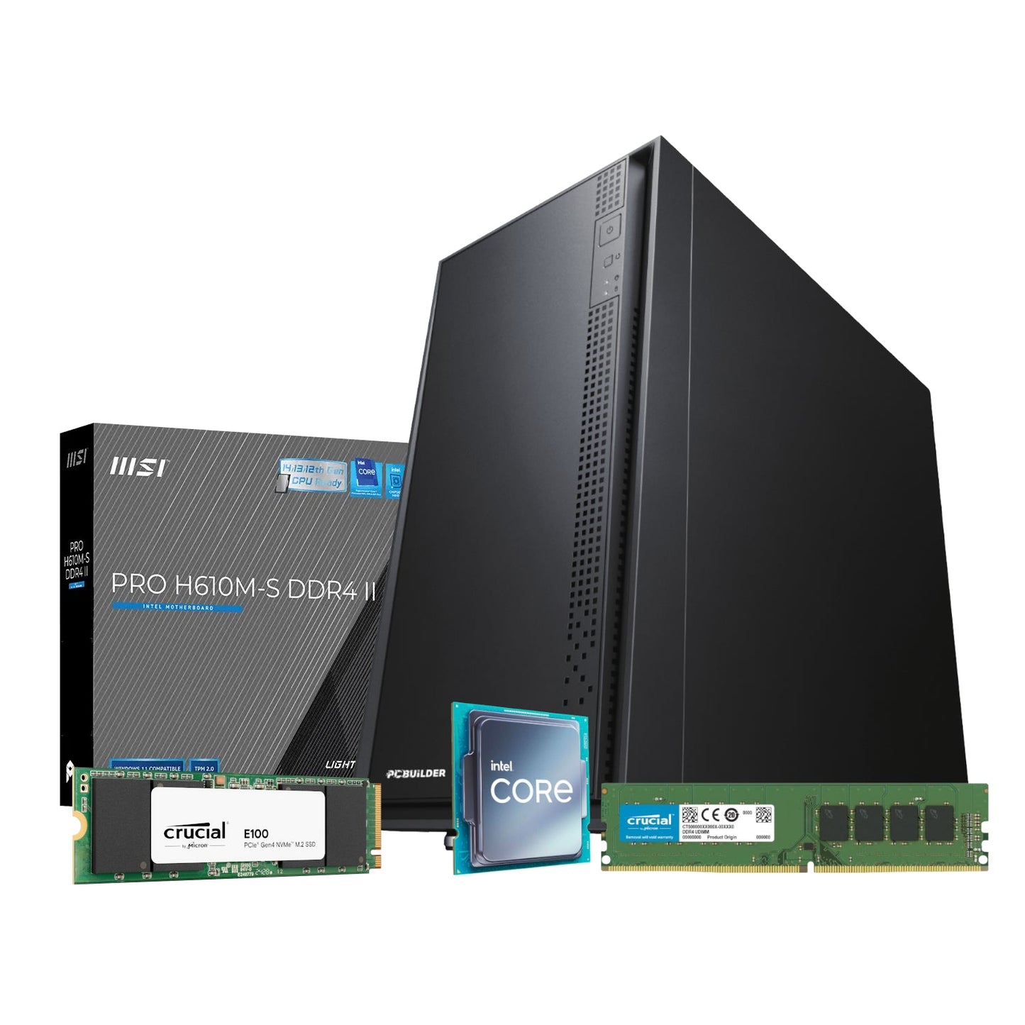 PCBuilder Intel i3-14100 OFFICE Master Windows 11 Desktop PC | dynacor.co.za