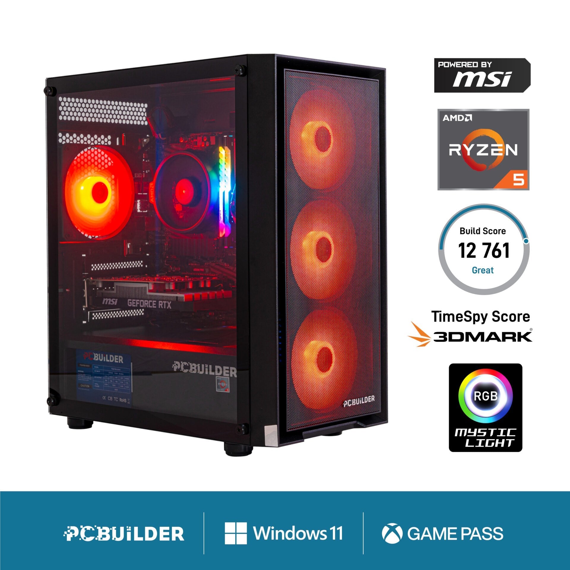 PCBuilder Ryzen 5 8400F RECON Windows 11 Gaming PC | dynacor.co.za