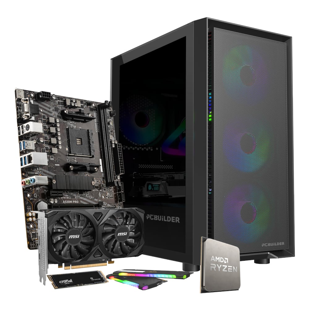 PCBuilder Ryzen 5 5500 SCOUT Windows 11 Gaming PC | dynacor.co.za