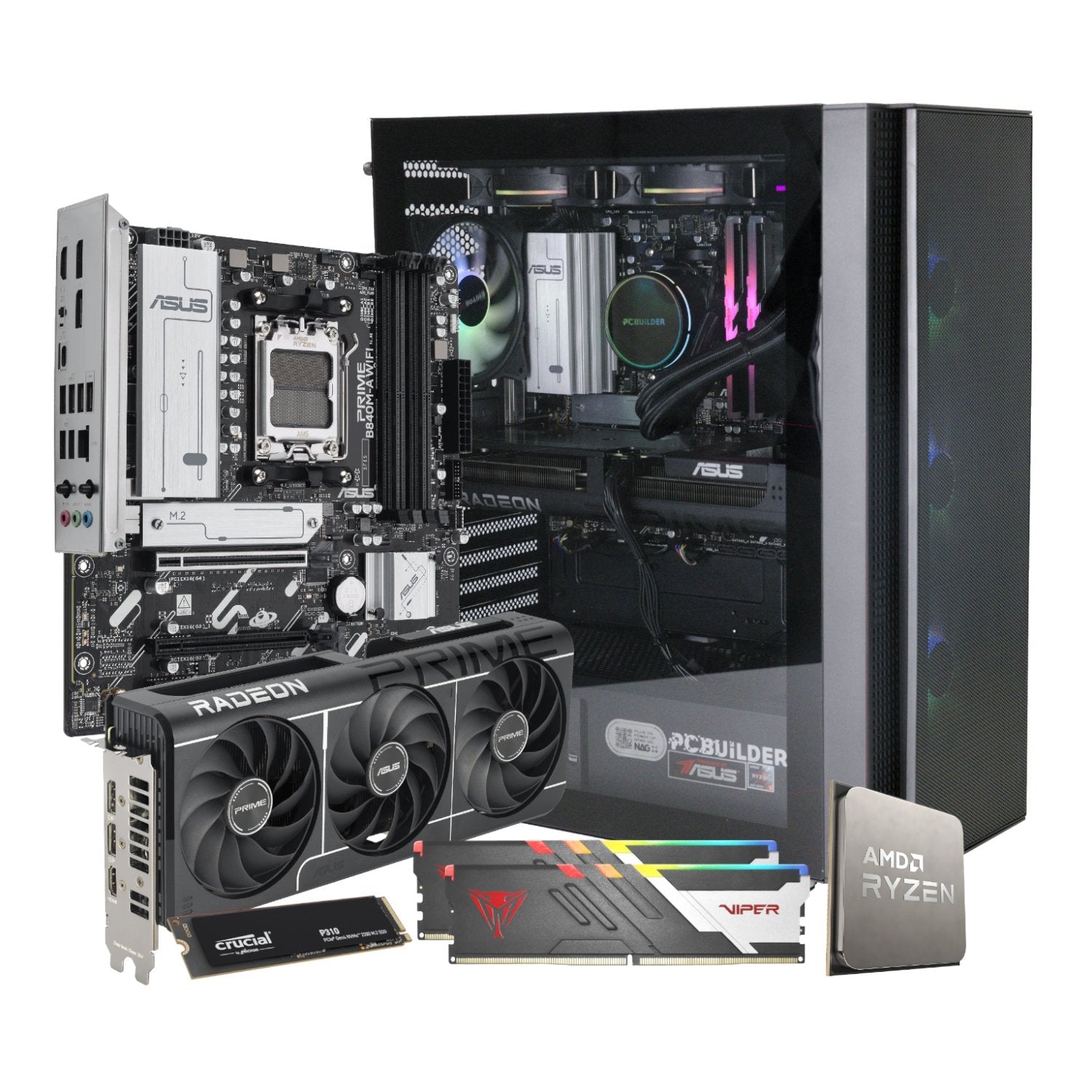 PCBuilder Ryzen 5 7600 SEEKER Windows 11 Gaming PC | dynacor.co.za