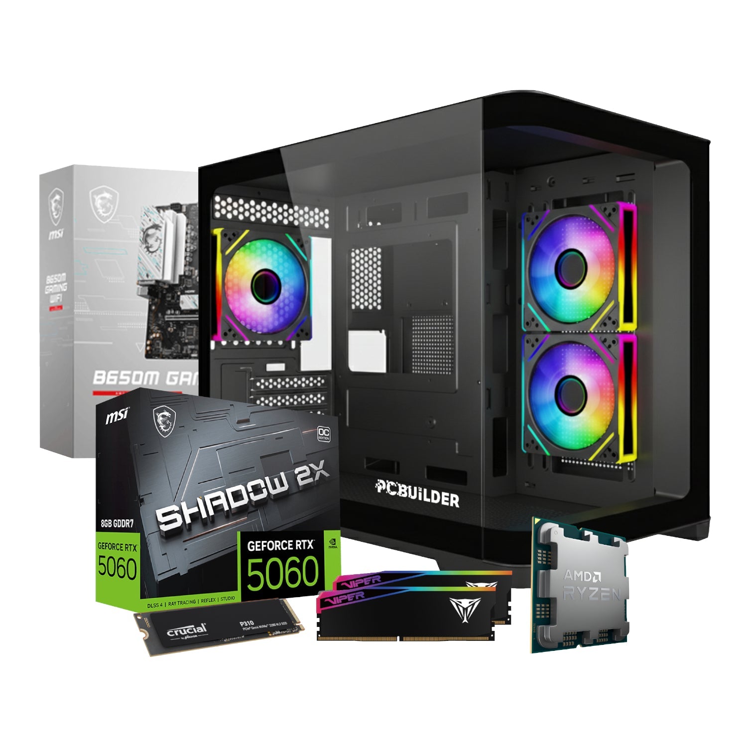PCBuilder Ryzen 5 7600 SPECIALIST Windows 11 Gaming PC | dynacor.co.za