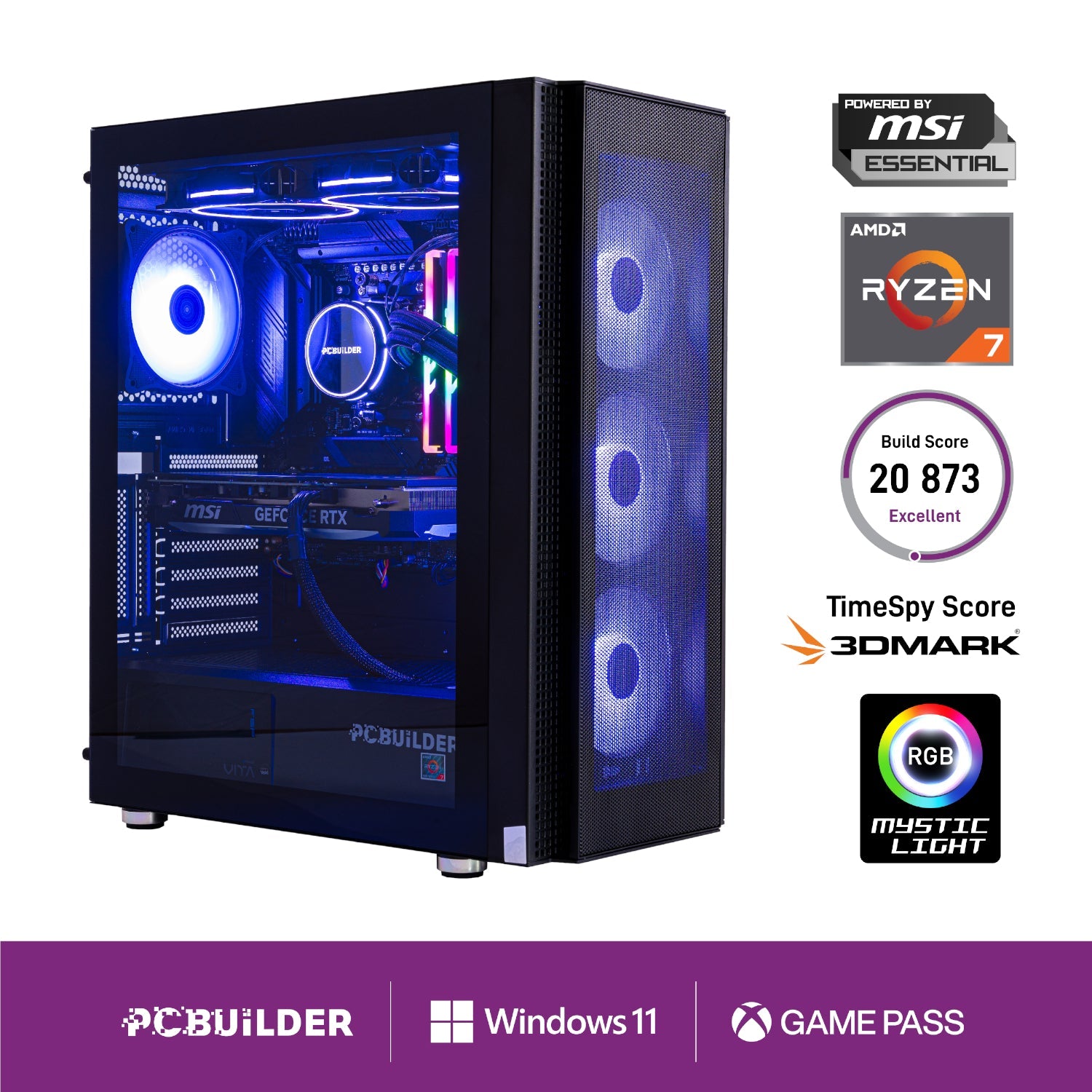 PCBuilder Ryzen 7 9700X TACTICIAN Windows 11 Gaming PC | dynacor.co.za