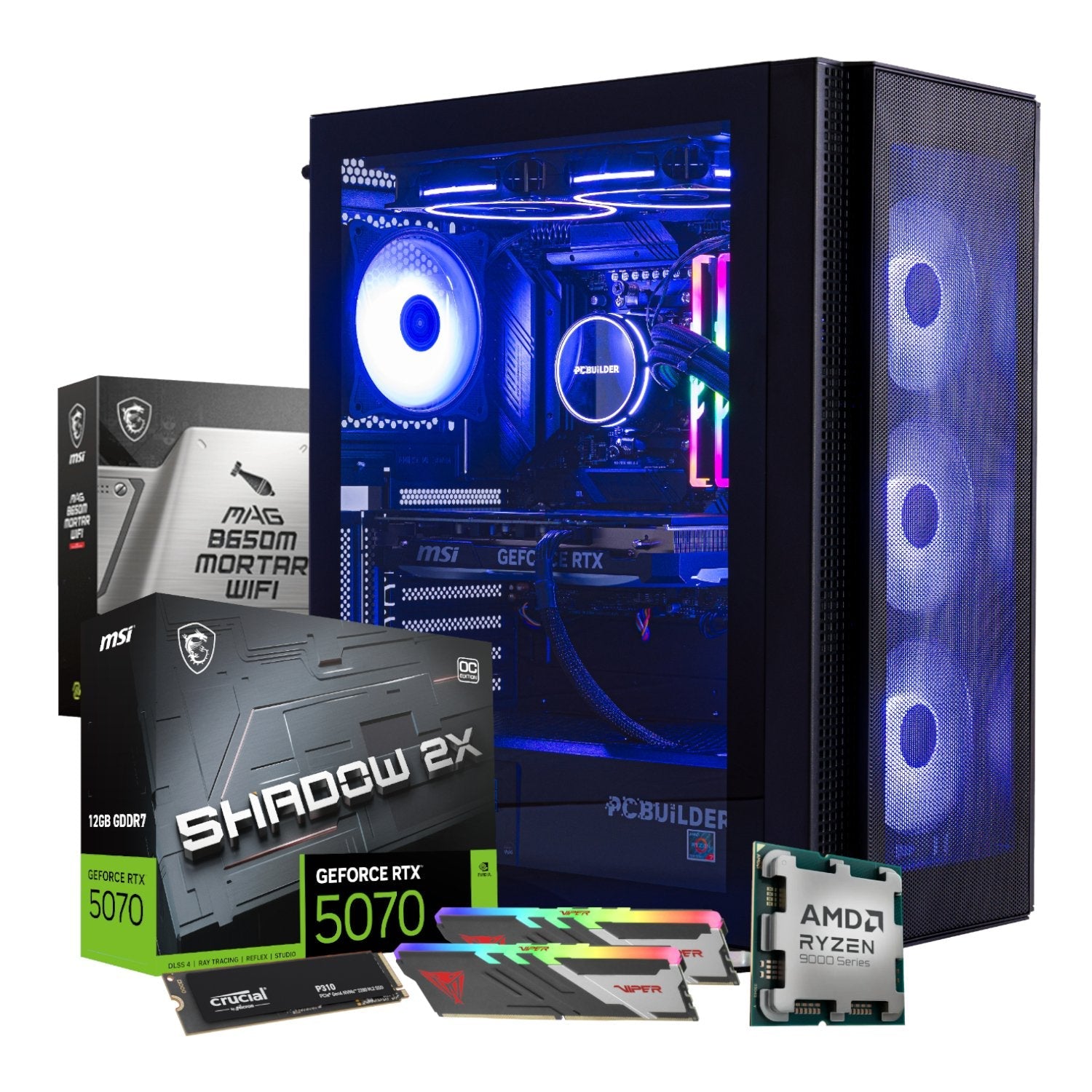 PCBuilder Ryzen 7 9700X TACTICIAN Windows 11 Gaming PC | dynacor.co.za