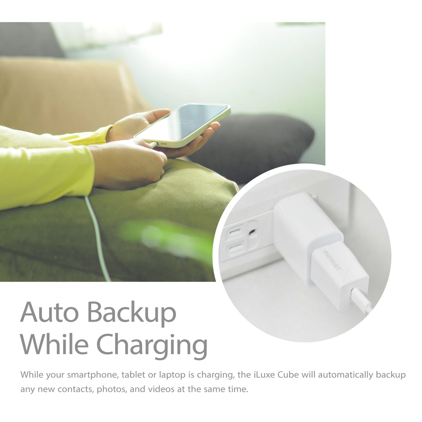 Patriot iLuxe Cube 1TB Type-C Smart Backup Solution - White | dynacor.co.za