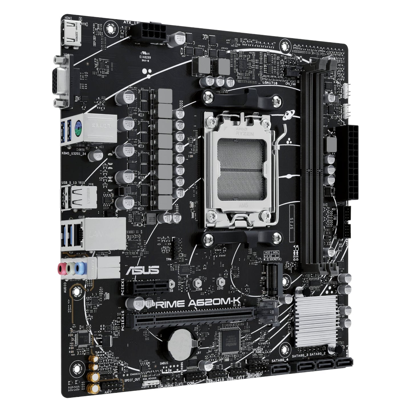 ASUS Prime A620M-K AM5 DDR5 M-ATX Motherboard | dynacor.co.za