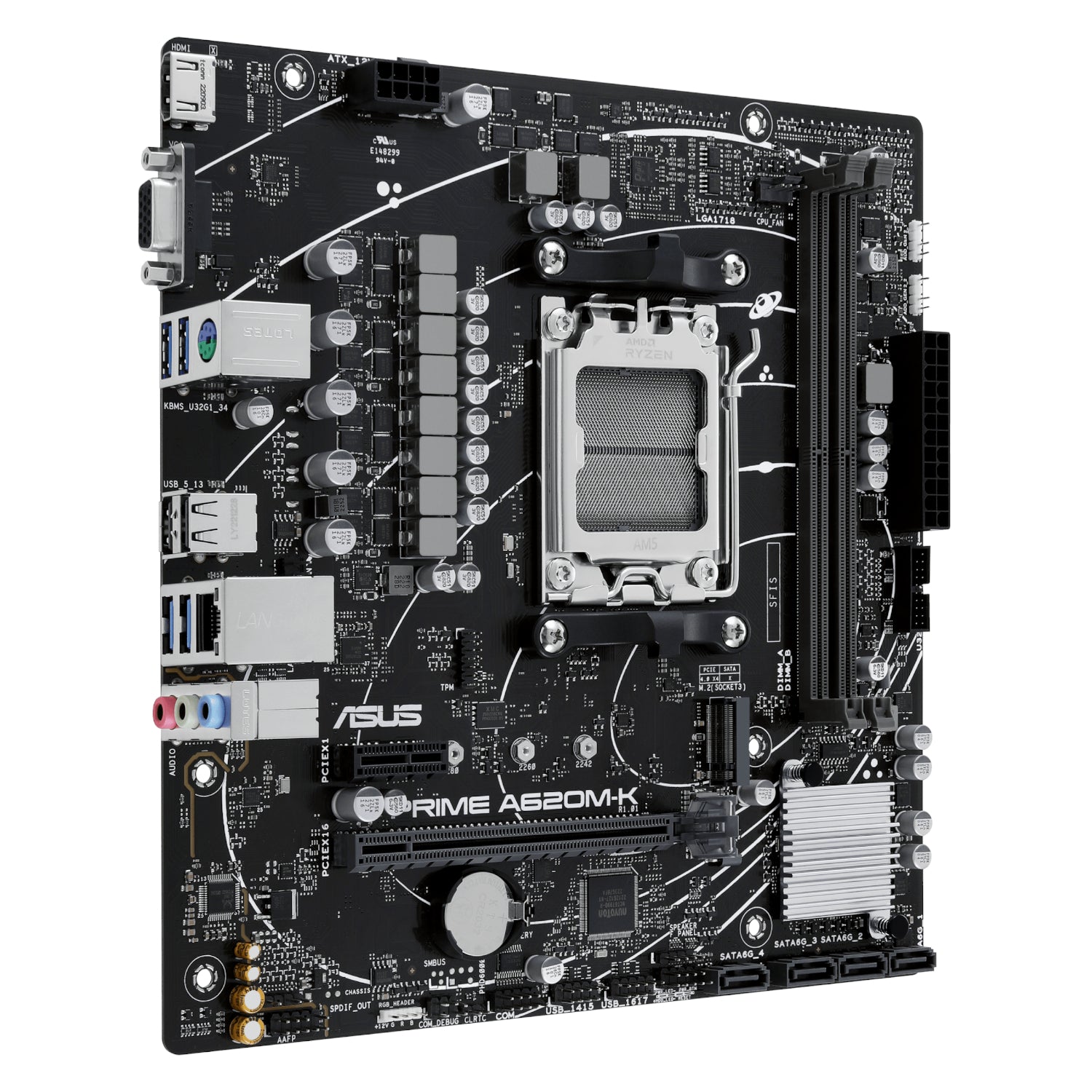 ASUS Prime A620M-K AM5 DDR5 M-ATX Motherboard | dynacor.co.za