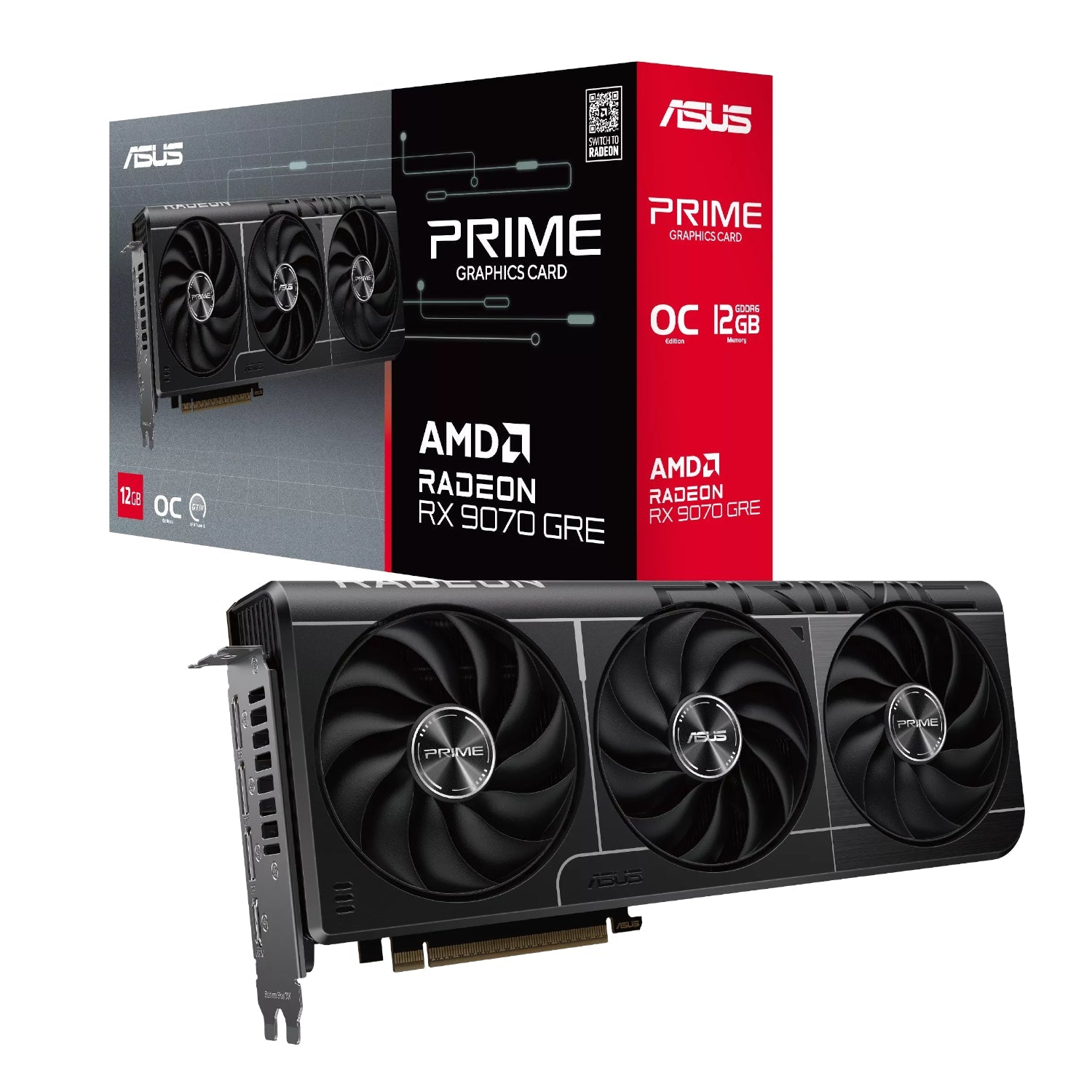 ASUS Prime Radeon RX 9070 GRE EVO OC Edition 12GB GDDR6 Graphics Card | dynacor.co.za
