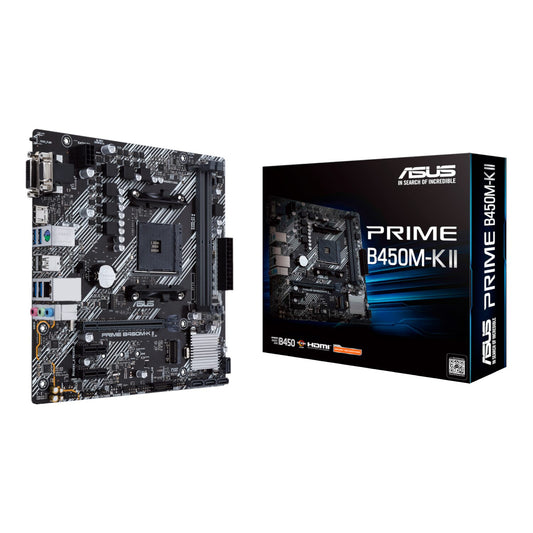 ASUS PRIME B450M-K II mATX Motherboard - AM4, DDR4, HDMI, M.2, USB3.2 | dynacor.co.za
