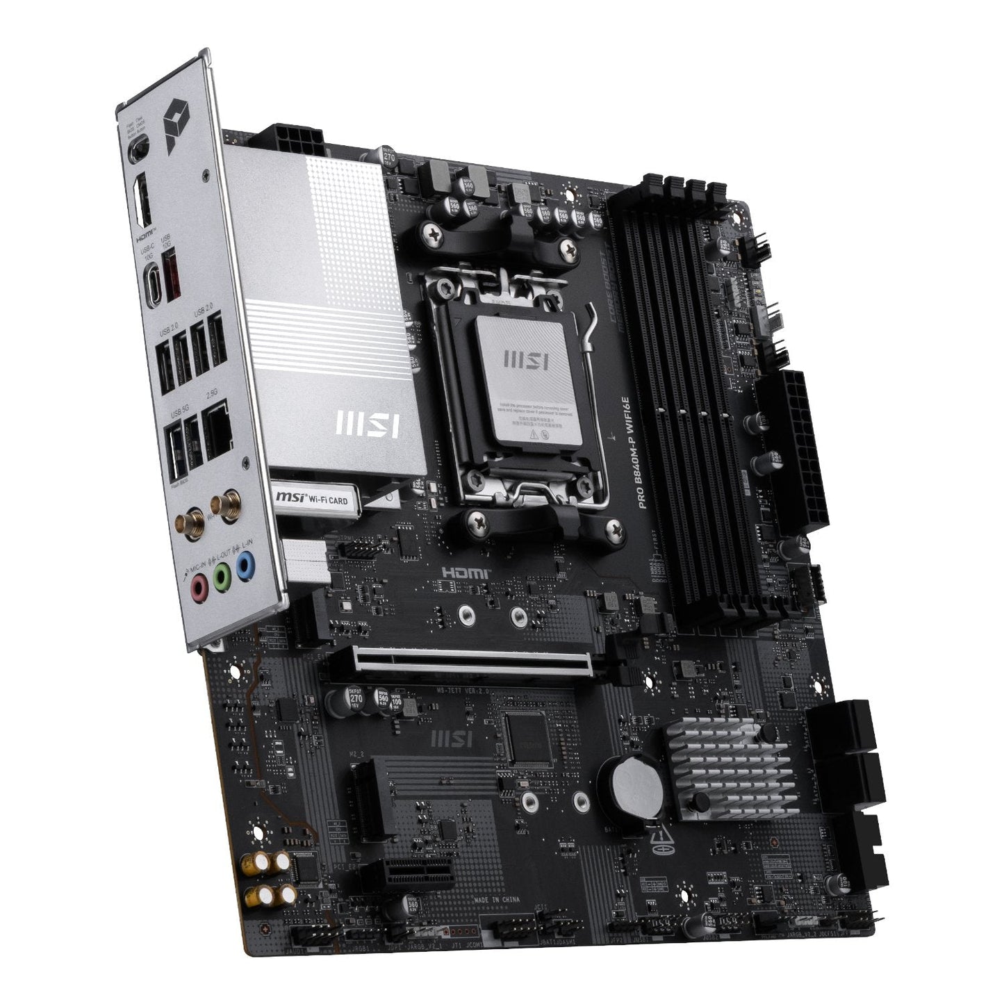 MSI PRO B840M-P Wi-Fi 6E AMD AM5 MATX Gaming Motherboard | dynacor.co.za
