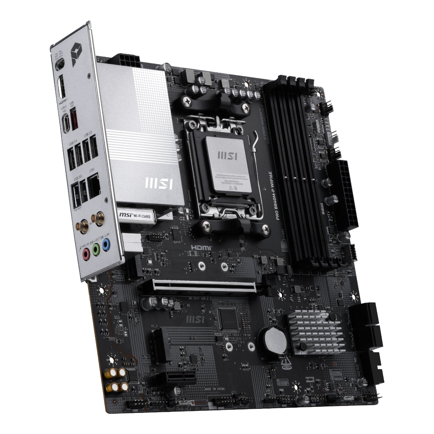 MSI PRO B840M-P Wi-Fi 6E AMD AM5 MATX Gaming Motherboard | dynacor.co.za