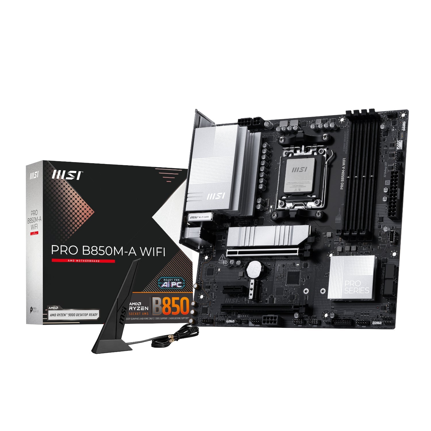 MSI PRO B850M-A WIFI AM5 DDR5 M-ATX Motherboard | dynacor.co.za