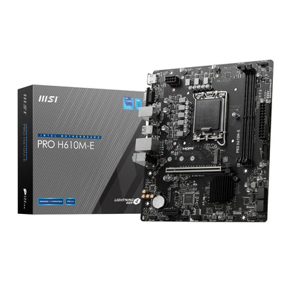 MSI PRO H610M-E Intel LGA1700 DDR5 M-ATX Motherboard | dynacor.co.za