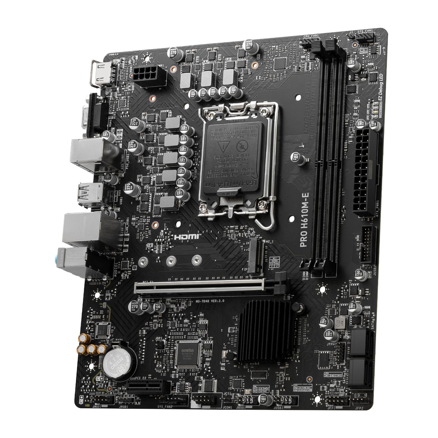 MSI PRO H610M-E Intel LGA1700 DDR5 M-ATX Motherboard | dynacor.co.za