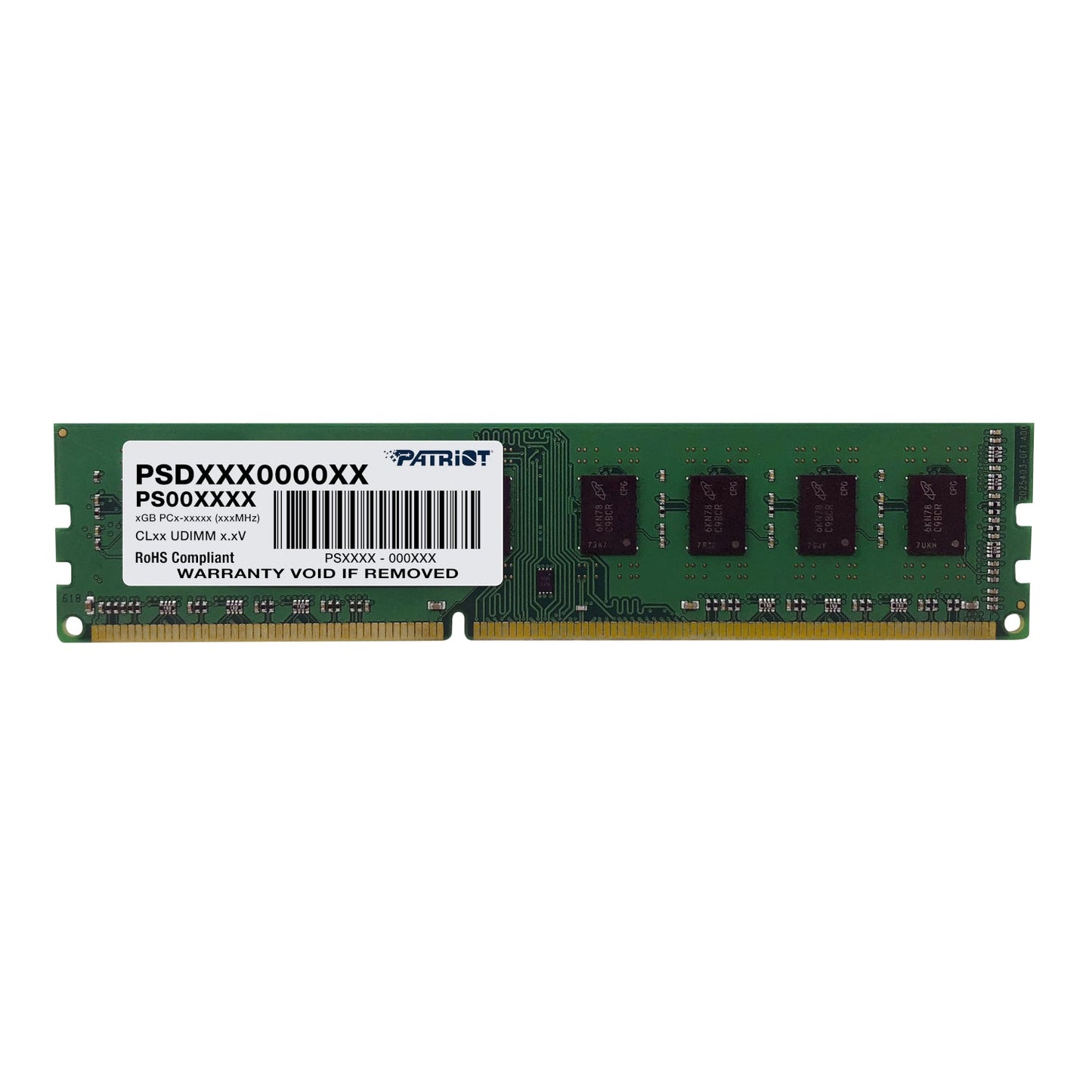 Patriot Signature Line 4GB 1600MHz DDR3 Single Rank Desktop Memory | dynacor.co.za