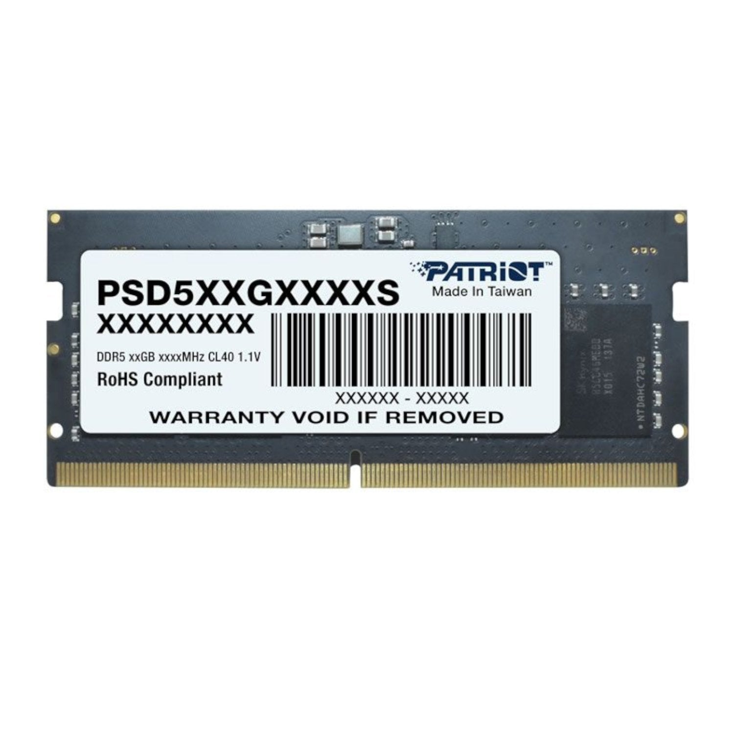 Patriot Signature Line DDR5 8GB 4800MHz Single Rank SODIMM Notebook Memory | dynacor.co.za