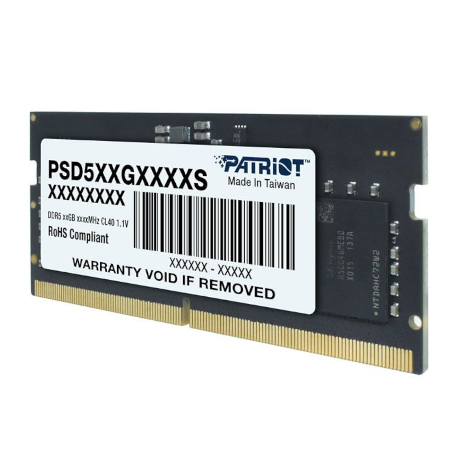 Patriot Signature Line DDR5 8GB 4800MHz Single Rank SODIMM Notebook Memory | dynacor.co.za
