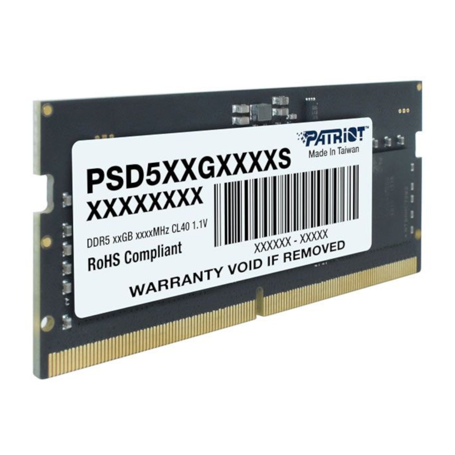 Patriot Signature Line DDR5 8GB 4800MHz Single Rank SODIMM Notebook Memory | dynacor.co.za