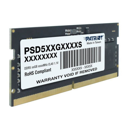 Patriot Signature Line DDR5 8GB 4800MHz Single Rank SODIMM Notebook Memory | dynacor.co.za