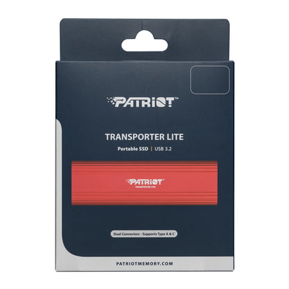 Patriot Transporter Lite 512GB USB3.2 Type-C External Portable SSD - Red | dynacor.co.za